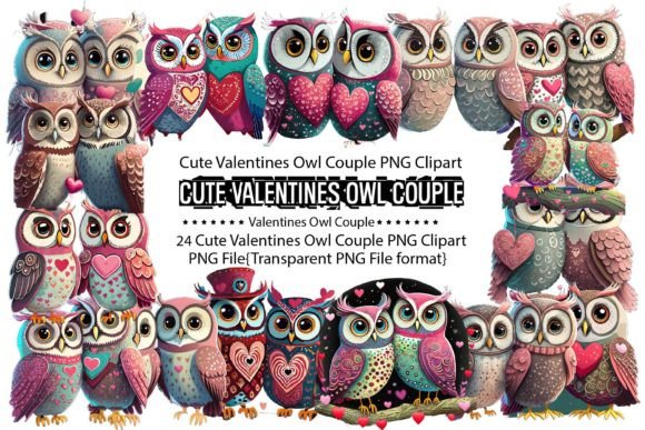 Cute Valentines Owl Couple Sublimation Graphics and Illustrations Review