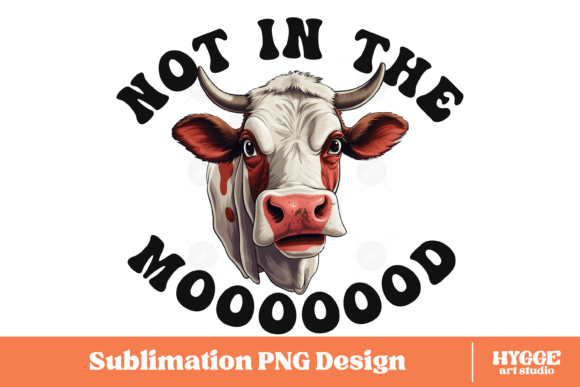 Funny Cow Sublimation PNG Farm Animals Graphics and Illustrations Review