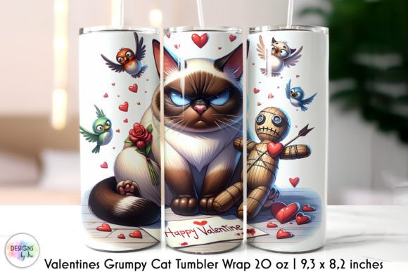 Funny Grumpy Cat Valentine Tumbler Print Graphics and Tumbler Wraps Review