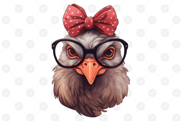 Funny Hen Sublimation PNG Farm Animals Graphics and Illustrations Review