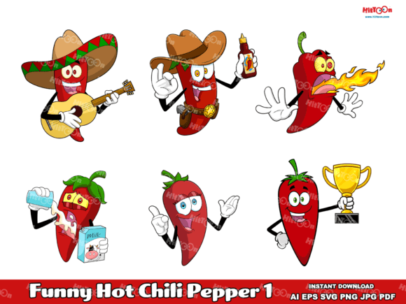 Funny Hot Chili Pepper 1 Graphics and Illustrations Review