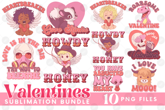 Funny Valentines Bundle Cowboy Cupid Graphics and Illustrations Review
