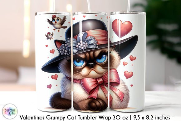 Grumpy Cat Valentines Tumbler Wrap Print Graphics and Tumbler Wraps Review