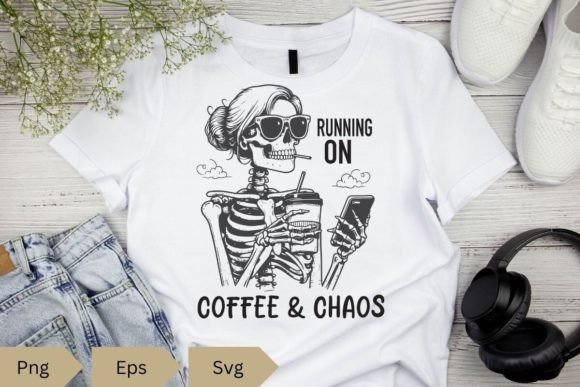 Running on Coffee Chaos Graphics and T-Shirt Designs